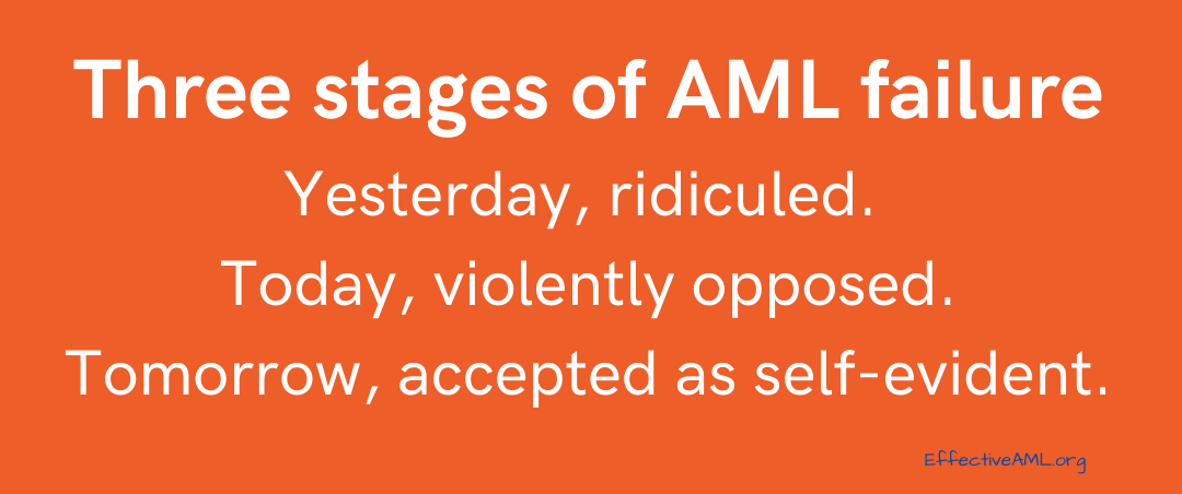 The three stages of AML failure